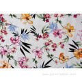 Competitive Price White Background Flowers Printed Fabrics